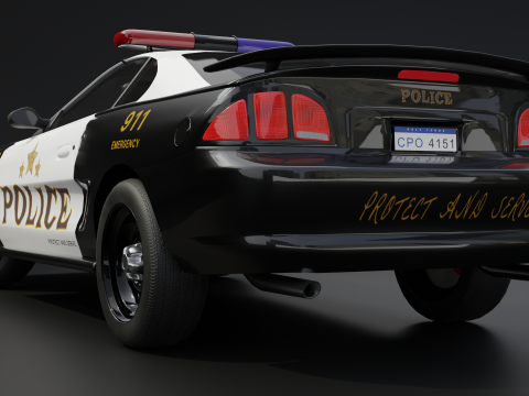 Fast Police Car Model 3D