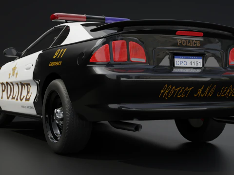 Fast Police Car 3D Model
