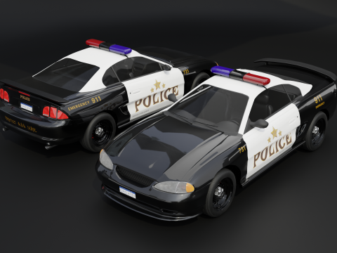 Fast Police Car Model 3D