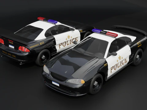 Fast Police Car 3D Model