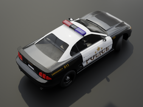 Fast Police Car Model 3D