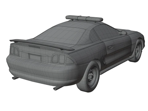 Fast Police Car 3D Model