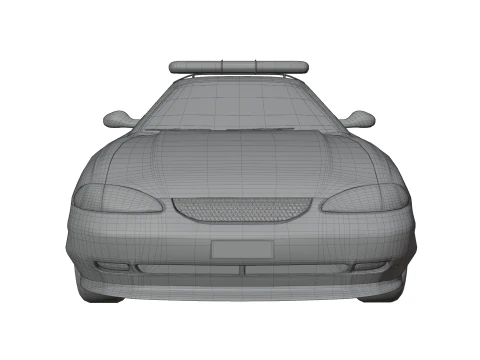 Fast Police Car 3D Model