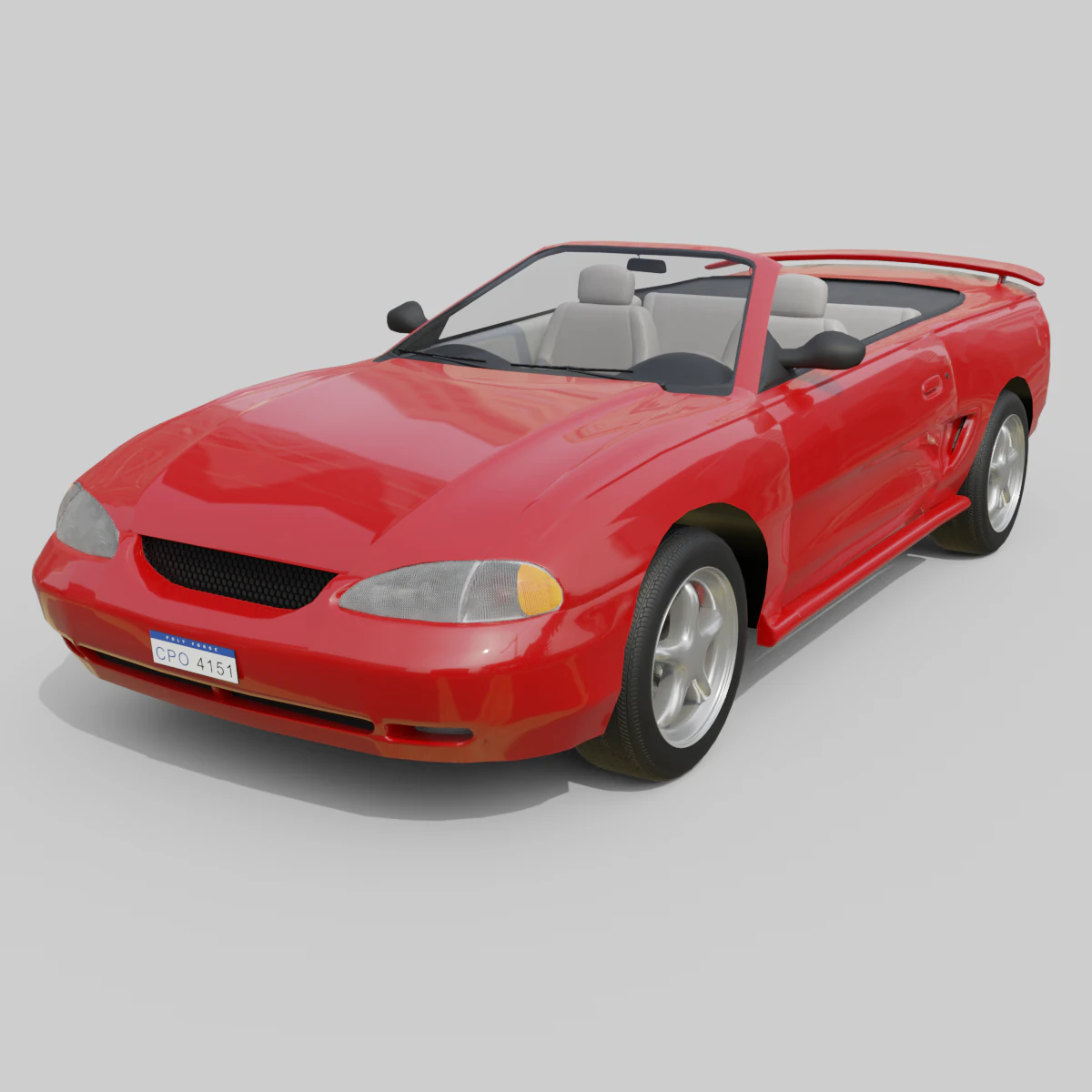 Carro esportivo convers&iacute;vel Modelo 3D .c4d .max .obj .3ds .fbx .stl .blend 