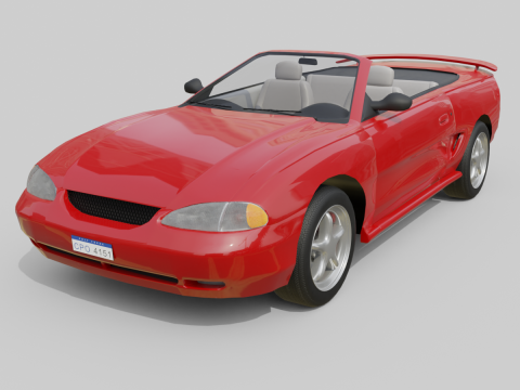 Convertible Sports Car 3D Model
