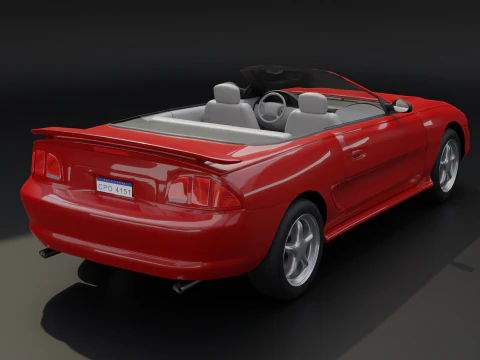 Carro esportivo convers&iacute;vel Modelo 3D