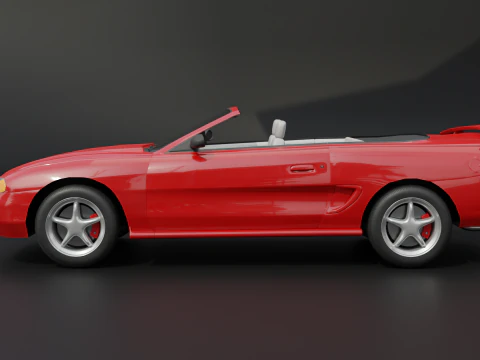 Carro esportivo convers&iacute;vel Modelo 3D