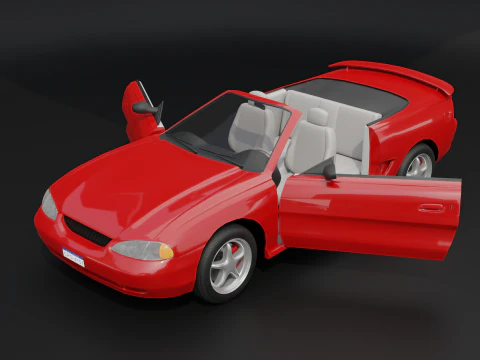 Carro esportivo convers&iacute;vel Modelo 3D