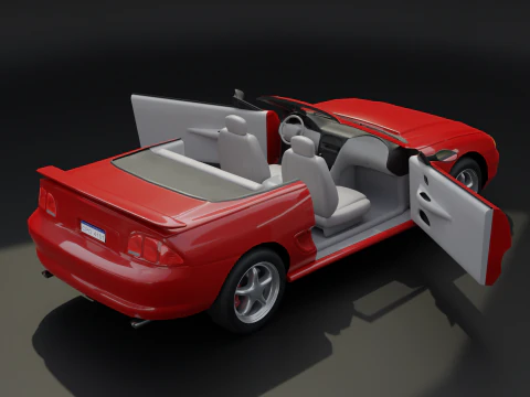 Carro esportivo convers&iacute;vel Modelo 3D