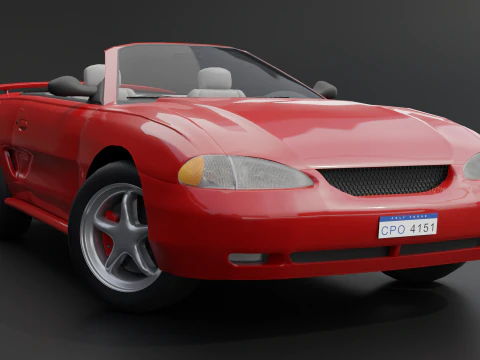 Carro esportivo convers&iacute;vel Modelo 3D