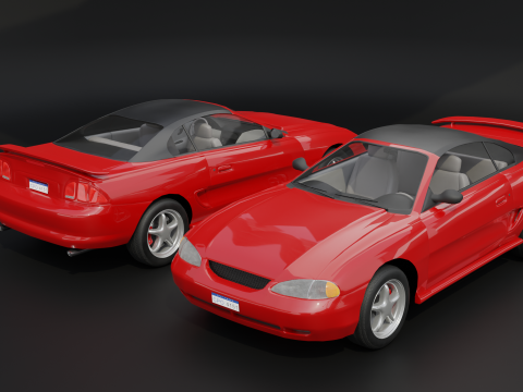 Convertible Sports Car 3D 모델