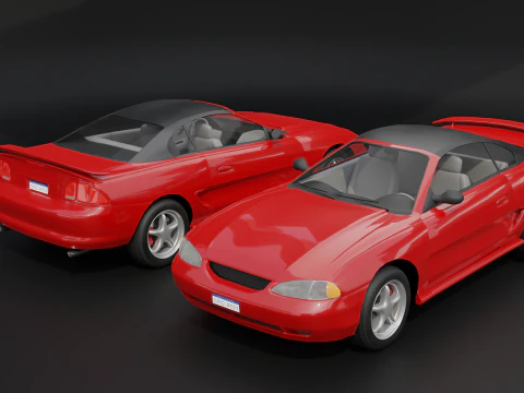 Carro esportivo convers&iacute;vel Modelo 3D