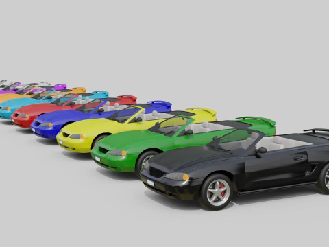Carro esportivo convers&iacute;vel Modelo 3D
