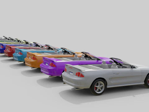 Carro esportivo convers&iacute;vel Modelo 3D