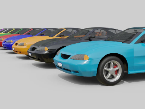 Carro esportivo convers&iacute;vel Modelo 3D