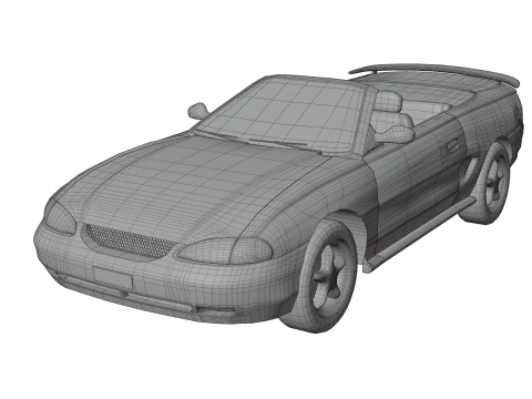 Carro esportivo convers&iacute;vel Modelo 3D