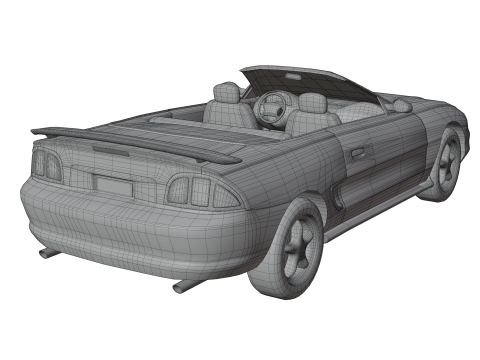 Convertible Sports Car 3D 모델