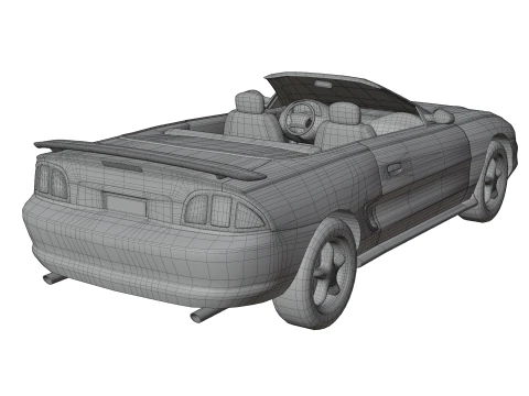 Carro esportivo convers&iacute;vel Modelo 3D