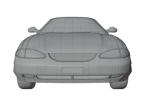 Carro esportivo convers&iacute;vel Modelo 3D