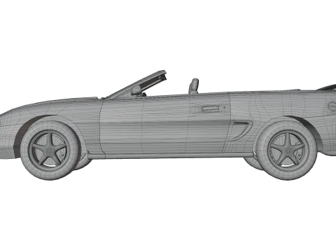 Carro esportivo convers&iacute;vel Modelo 3D