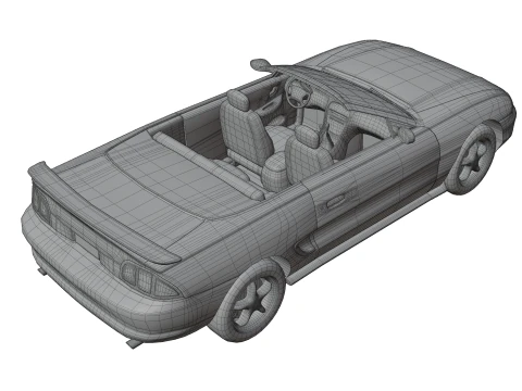 Carro esportivo convers&iacute;vel Modelo 3D