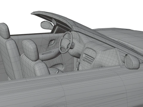 Carro esportivo convers&iacute;vel Modelo 3D