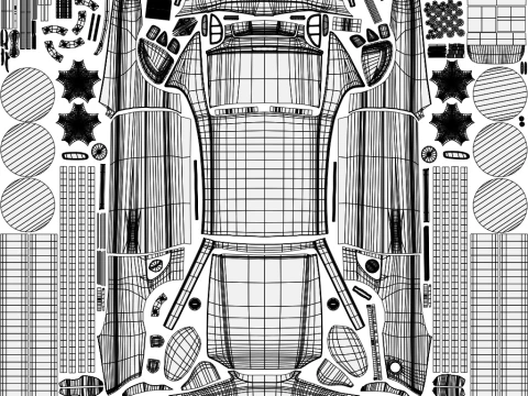 Carro esportivo convers&iacute;vel Modelo 3D