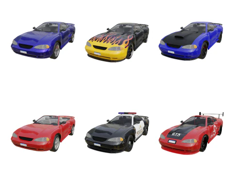 Спортивні автомобілі купе 3D Модель