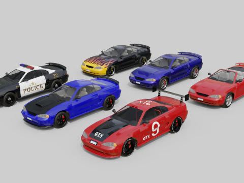 Sports Coupe Cars 3D Model