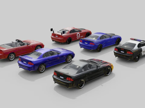 Sports Coupe Cars 3D Model