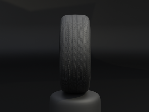 High-Detail Car Wheel for Games and Rendering 3D Model
