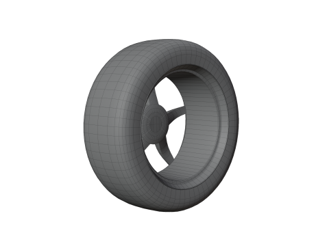 High-Detail Car Wheel for Games and Rendering 3D Model