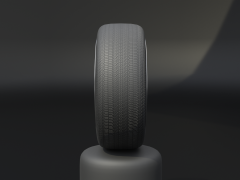 High-Detail Dual-Color Car Wheel for Games and Rendering Modelo 3D