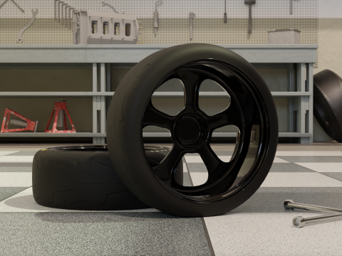 High-Detail Racing Car Wheel for Games and Rendering 3D 모델