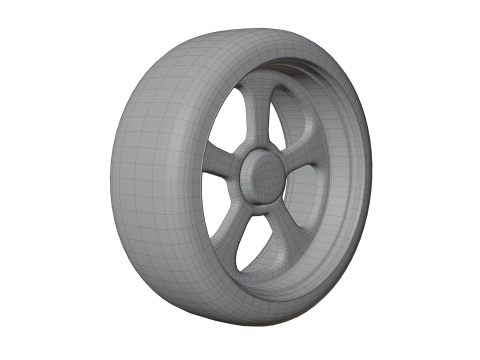 High-Detail Racing Car Wheel for Games and Rendering 3D 모델