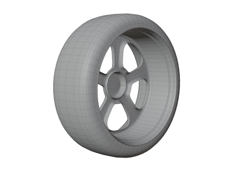High-Detail Racing Car Wheel for Games and Rendering 3D 모델