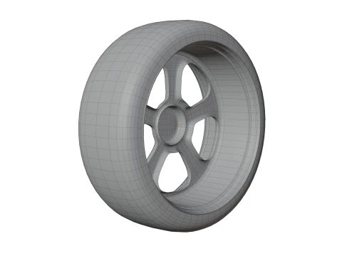 Roda de carro de corrida de alto detalhe para jogos e renderiza&ccedil;&atilde;o Modelo 3D