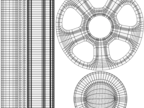 Roda de carro de corrida de alto detalhe para jogos e renderiza&ccedil;&atilde;o Modelo 3D