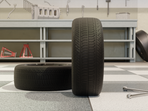 High-Performance Sport Car Wheel for Games Rendering Modelo 3D