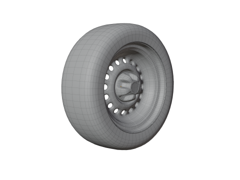 High-Performance Sport Car Wheel for Games Rendering Modelo 3D