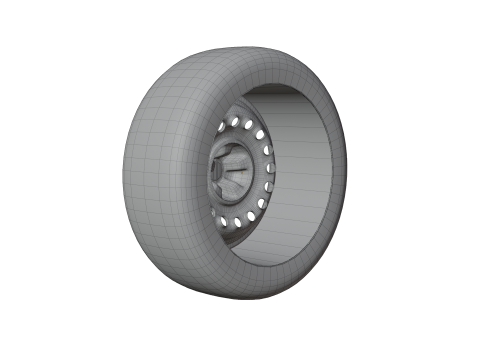 High-Performance Sport Car Wheel for Games Rendering Modelo 3D