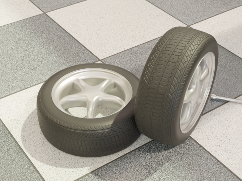 High-Detail Performance Car Wheel for Games Rendering Modelo 3D
