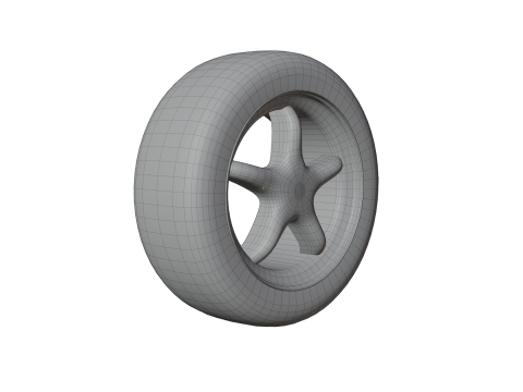 High-Detail Performance Car Wheel for Games Rendering Modelo 3D