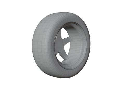 High-Detail Performance Car Wheel for Games Rendering Modelo 3D
