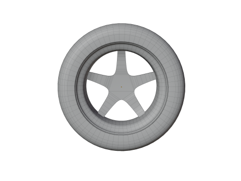 High-Detail Performance Car Wheel for Games Rendering Modelo 3D