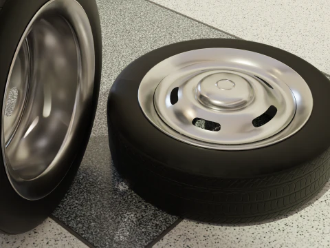 High-Detail Heavy-Duty Wheel for Games Rendering 3D Model