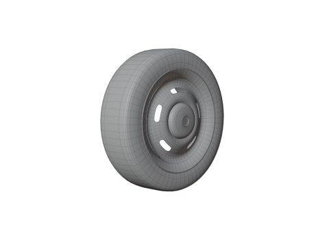 High-Detail Heavy-Duty Wheel for Games Rendering Modèle 3D