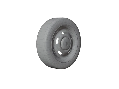 High-Detail Heavy-Duty Wheel for Games Rendering 3D Model