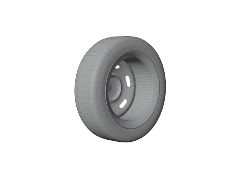 High-Detail Heavy-Duty Wheel for Games Rendering Modèle 3D