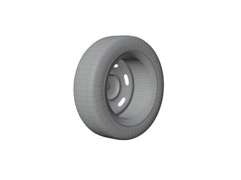 High-Detail Heavy-Duty Wheel for Games Rendering 3D Model